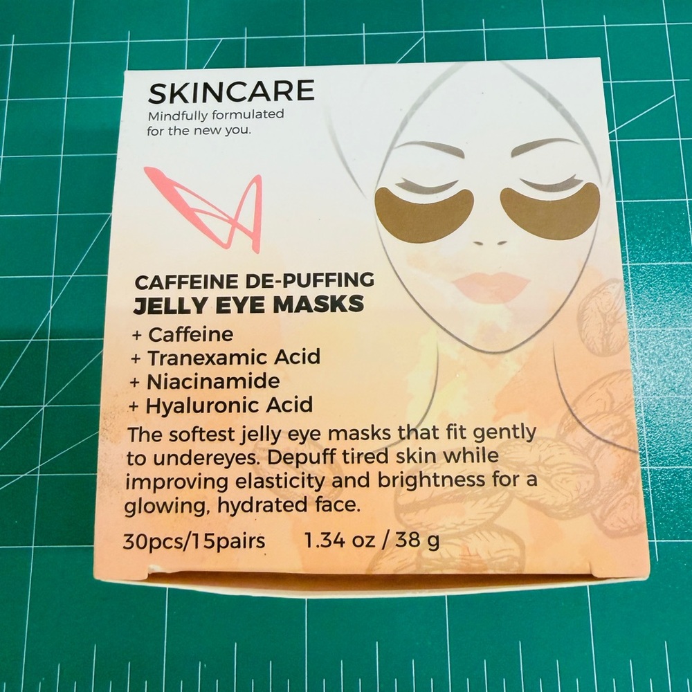 Caffeine De-Puffing Jelly Eye Masks - Peach (30pcs)